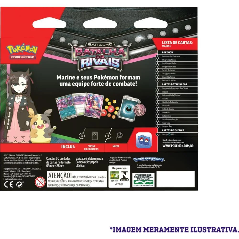 JOGO DE CARTAS POKEMON DECK BATALHA RIVAIS COPAG (UNIDADE) - imagem 5