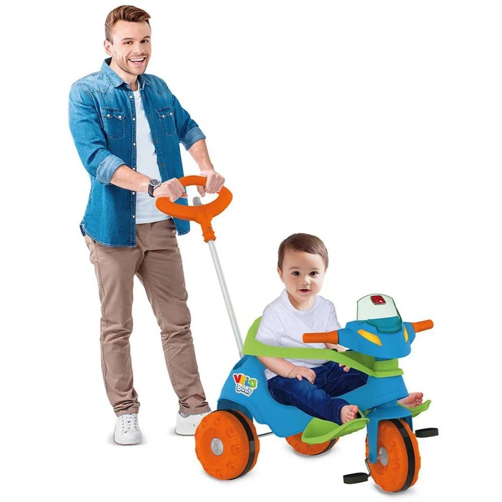 TRICICLO VELOBABAY PASSEIO/PEDAL AZUL BANDEIRANTE (UNIDADE) - imagem 5