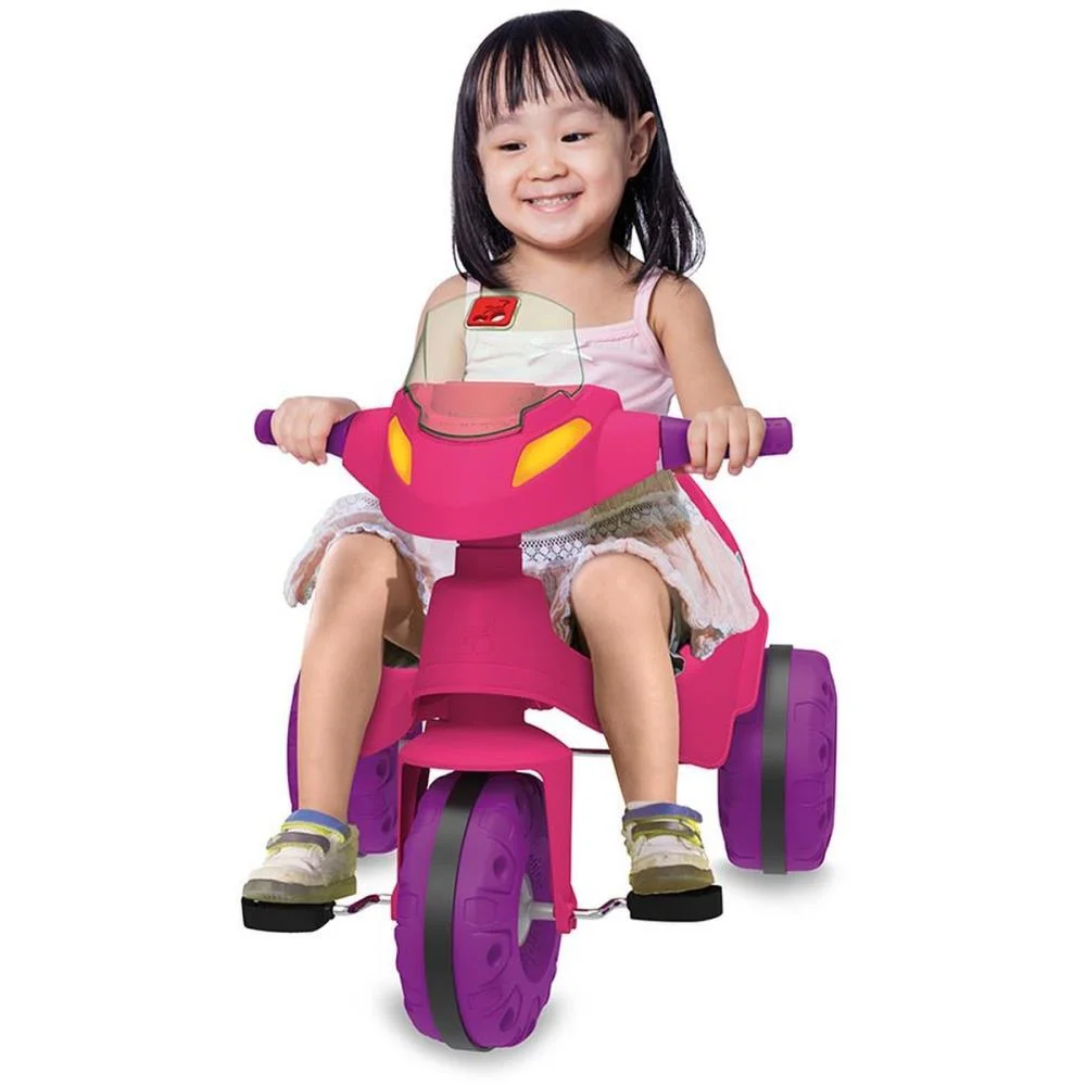 TRICICLO VELOBABAY PASSEIO/PEDAL ROSA BANDEIRANTE (UNIDADE) - imagem 5