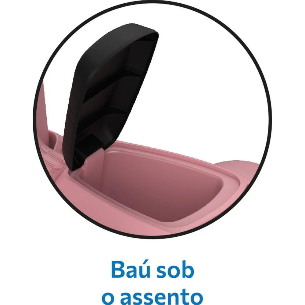 TRICICLO BANDERETTA PASSEIO/PEDAL ROSA BANDEIRANTE (UNIDADE) - imagem 8