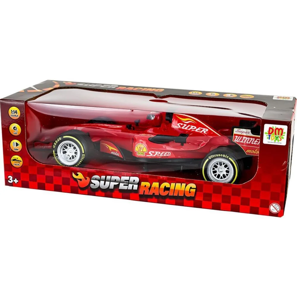 CARRINHO A FRICCAO SUPER RACING 1:14 C/LUZ E SOM DM TOYS (UNIDADE) - imagem 3