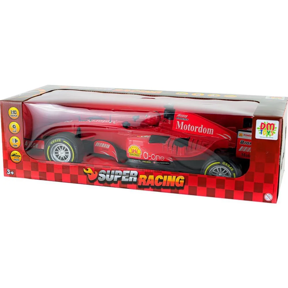 CARRINHO A FRICCAO SUPER RACING 1:10 C/LUZ E SOM DM TOYS (UNIDADE) - imagem 3