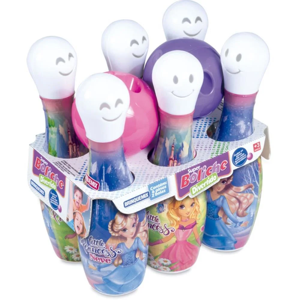 BOLICHE SUPER BOLICHE MENINA 6 PINOS BRINQUEMIX (UNIDADE) - imagem 2