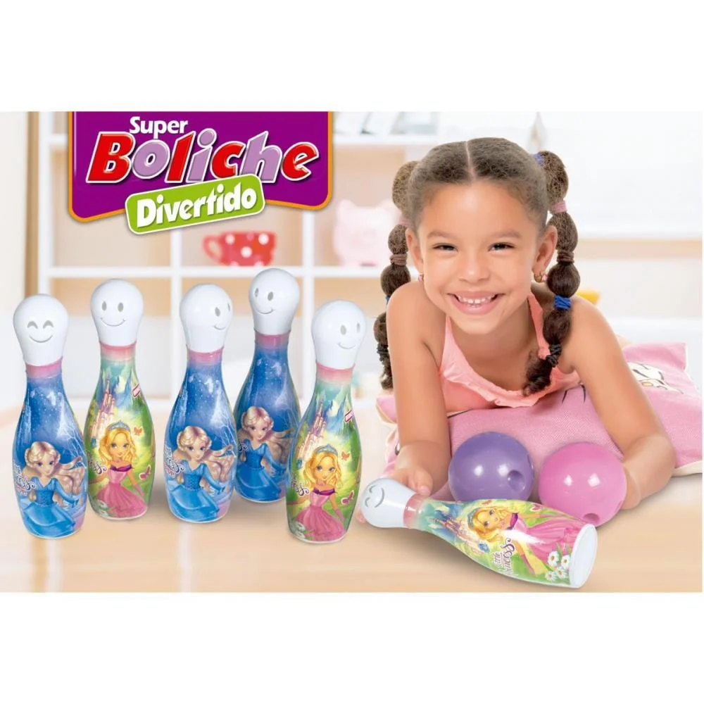 BOLICHE SUPER BOLICHE MENINA 6 PINOS BRINQUEMIX (UNIDADE) - imagem 5