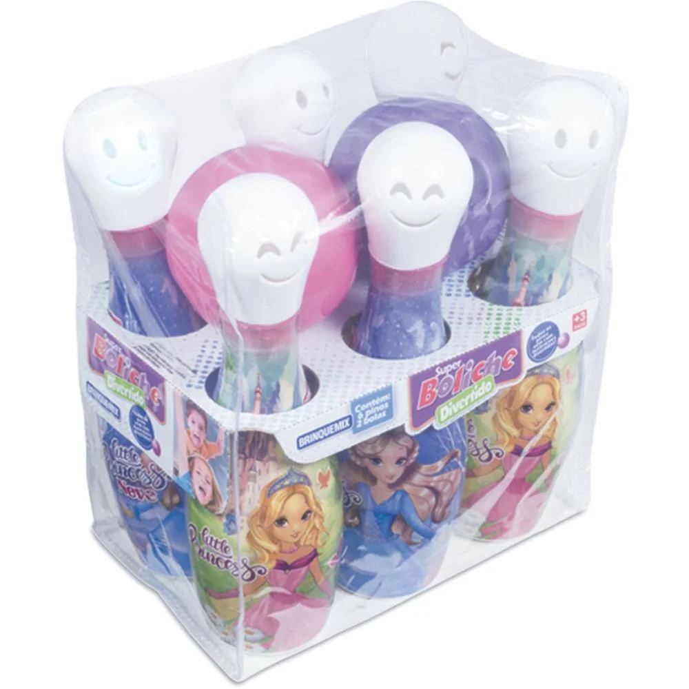 BOLICHE SUPER BOLICHE MENINA 6 PINOS BRINQUEMIX (UNIDADE) - imagem 6