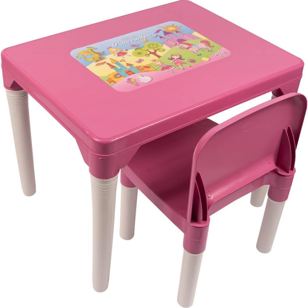 MESINHA/CADEIRA PRINCESAS MESA C/CADEIRA ROSA STYLL BABY (UNIDADE) - imagem 6