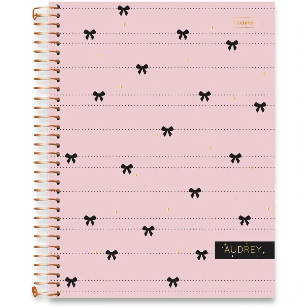 CADERNO 10X1 CAPA DURA AUDREY 160FLS CADERSIL (PCT.C/04) - imagem 3