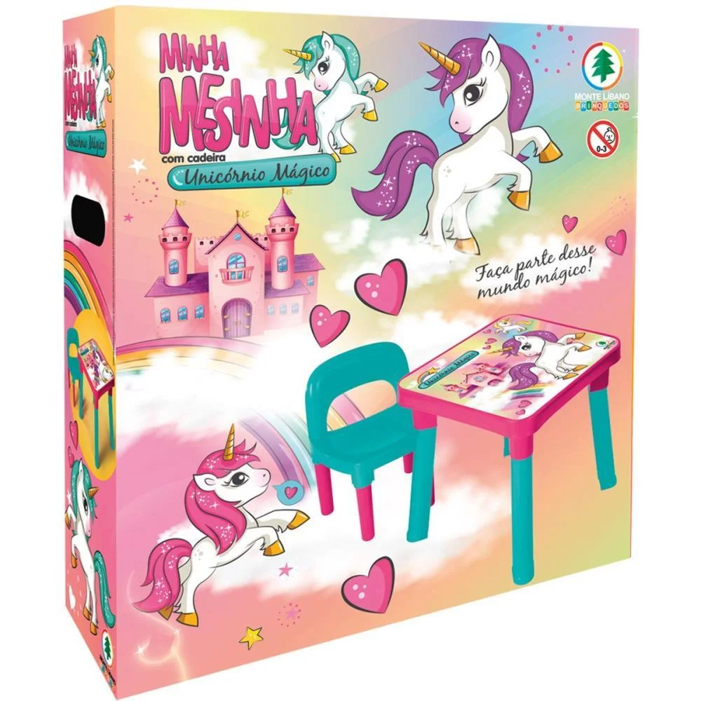MESINHA/CADEIRA UNICORNIO MAGICO MESA+CADEIRA MONTE LIBANO (UNIDADE) - imagem 4