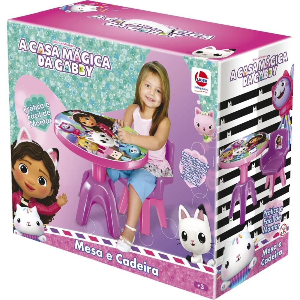 MESINHA/CADEIRA A CASA DA GABBY MESA C/CADEIRA LIDER (UNIDADE) - imagem 3