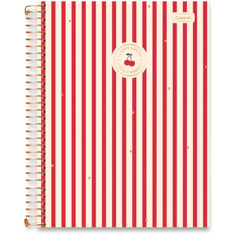 CADERNO 10X1 CAPA DURA CHERRY LOVERS 160FLS CADERSIL (PCT.C/04) - imagem 12