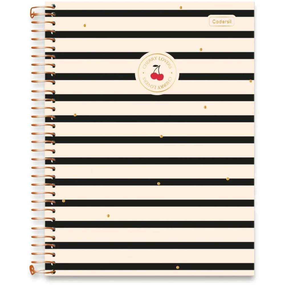 CADERNO 10X1 CAPA DURA CHERRY LOVERS 160FLS CADERSIL (PCT.C/04) - imagem 3