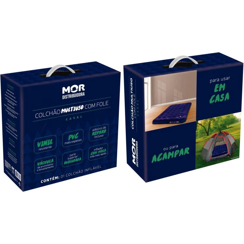 COLCHAO INFLAVEL CASAL C/FOLE 1,91M. MOR (UNIDADE) - imagem 4