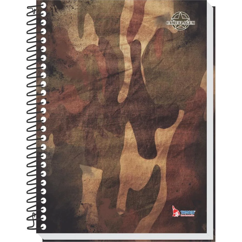 CADERNO 10X1 CAPA DURA CAMUFLAGEM 160 FOLHAS TAMOIO (PCT.C/04) - imagem 6