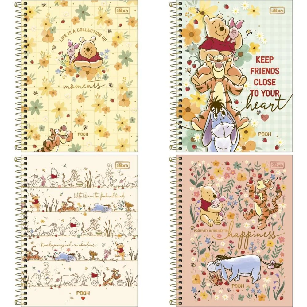 CADERNO 10X1 CP.DURA COLEGIAL POOH 160FLS. TILIBRA (PCT.C/04) - imagem 3