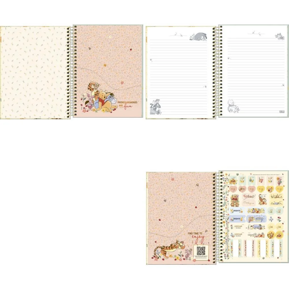 CADERNO 10X1 CP.DURA COLEGIAL POOH 160FLS. TILIBRA (PCT.C/04) - imagem 4