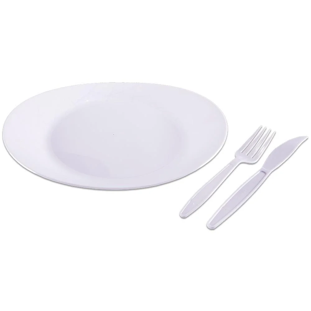 KIT FESTA DESCARTAVEL CHURRASCO PRATO+GARFO+FACA BC PRAFESTA (PCT.C/10) - imagem 2