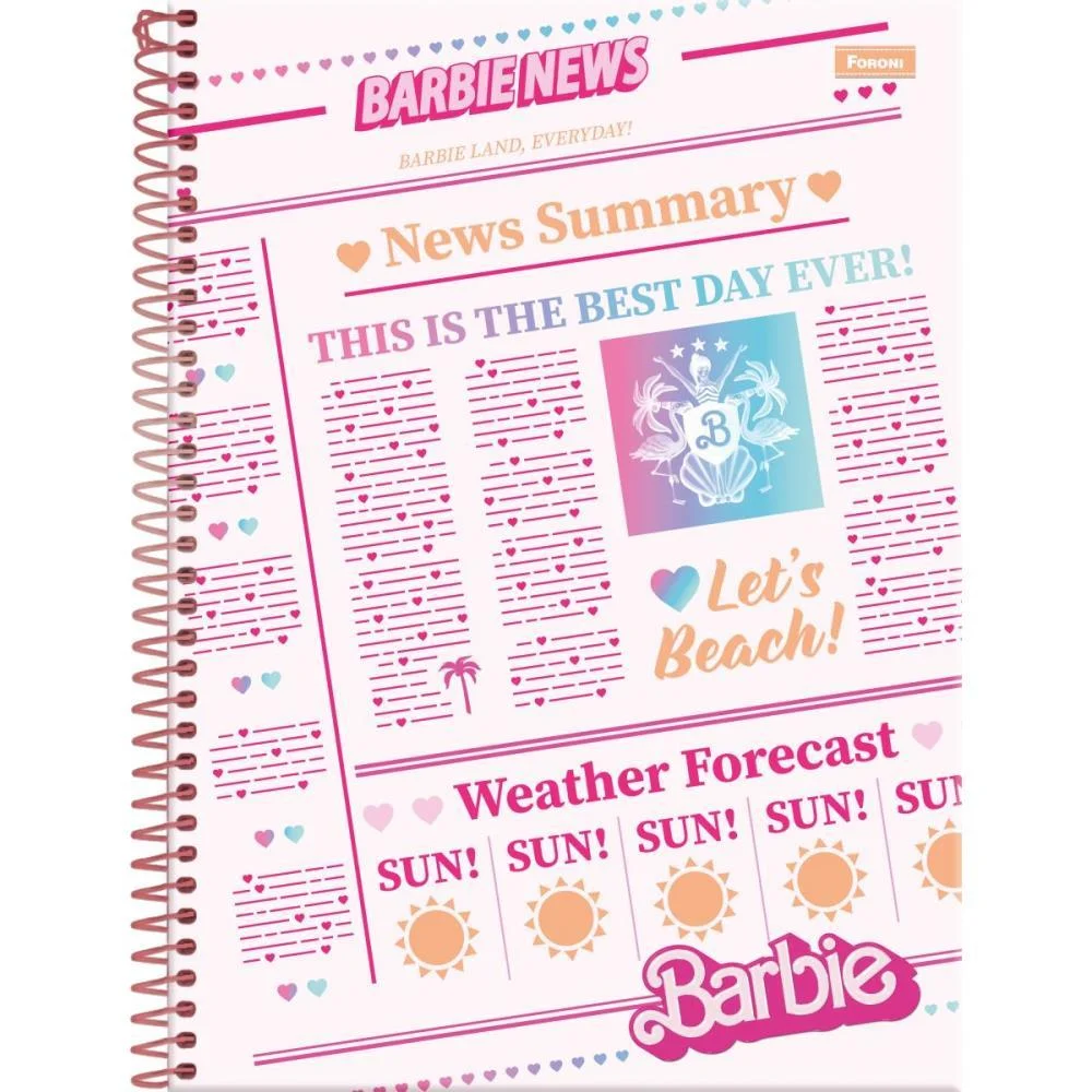 CADERNO 10X1 CAPA DURA BARBIE THE MOVIE 160F FORONI (PCT.C/04) - imagem 6