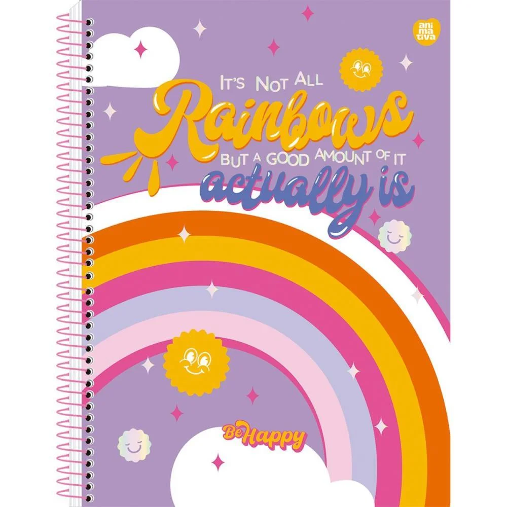 CADERNO 10X1 CAPA DURA BE HAPPY 160F ANIMATIVA (PCT.C/04) - imagem 4