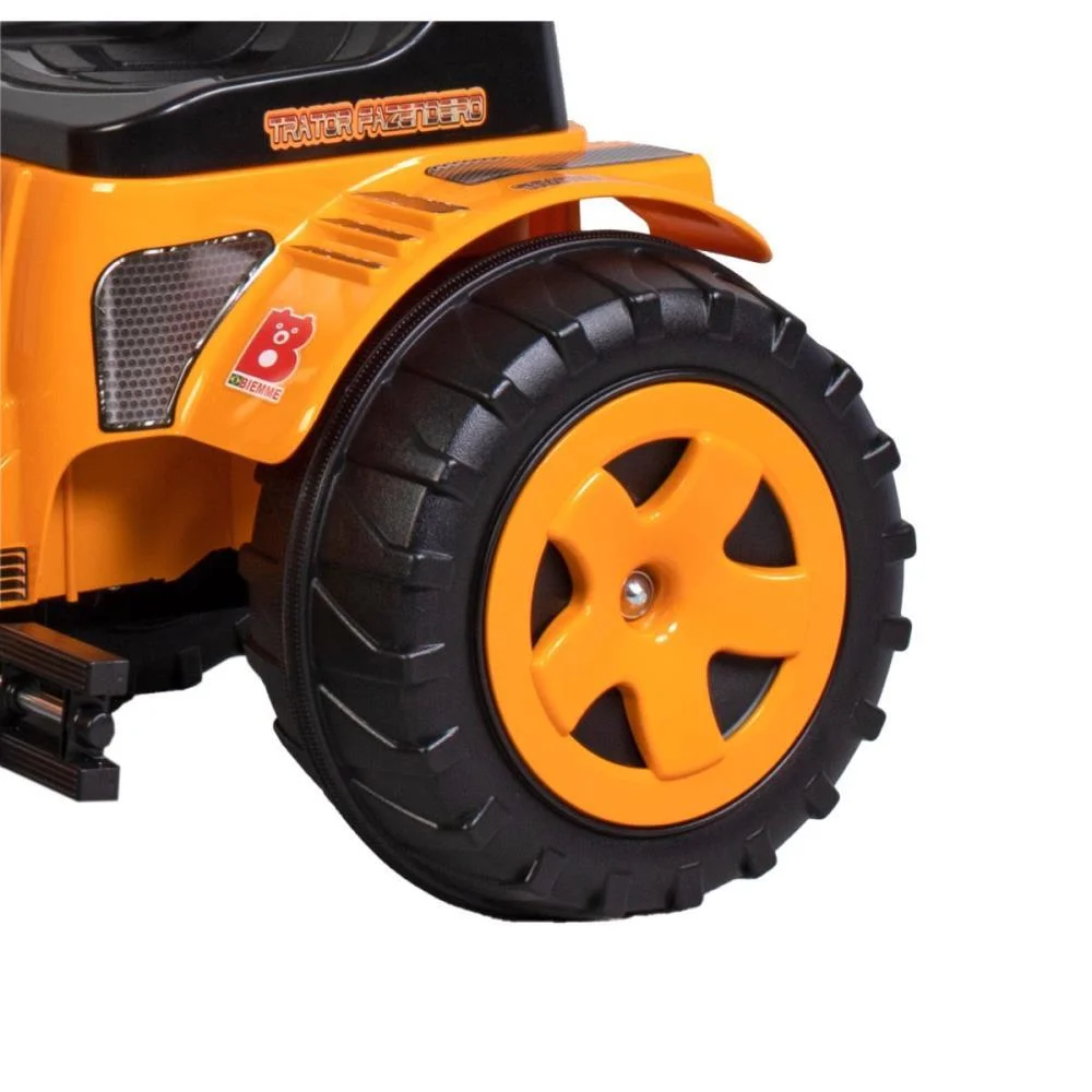 VEICULO A PEDAL TRATOR FAZENDEIRO AMARELO BIEMME (UNIDADE) - imagem 6