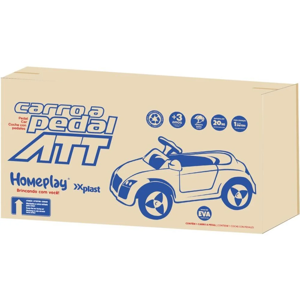 VEICULO A PEDAL ATT VERMELHO 30KG HOMEPLAY (UNIDADE) - imagem 4