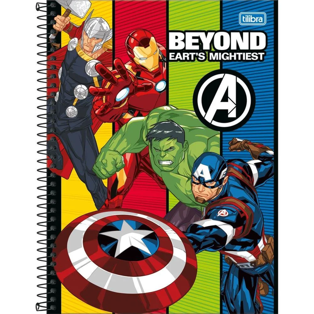 CADERNO 10X1 CAPA DURA AVENGERS 160FLS FIT TILIBRA (PCT.C/04) - imagem 4
