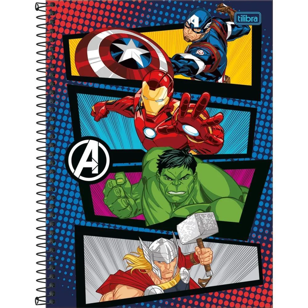 CADERNO 10X1 CAPA DURA AVENGERS 160FLS FIT TILIBRA (PCT.C/04) - imagem 6