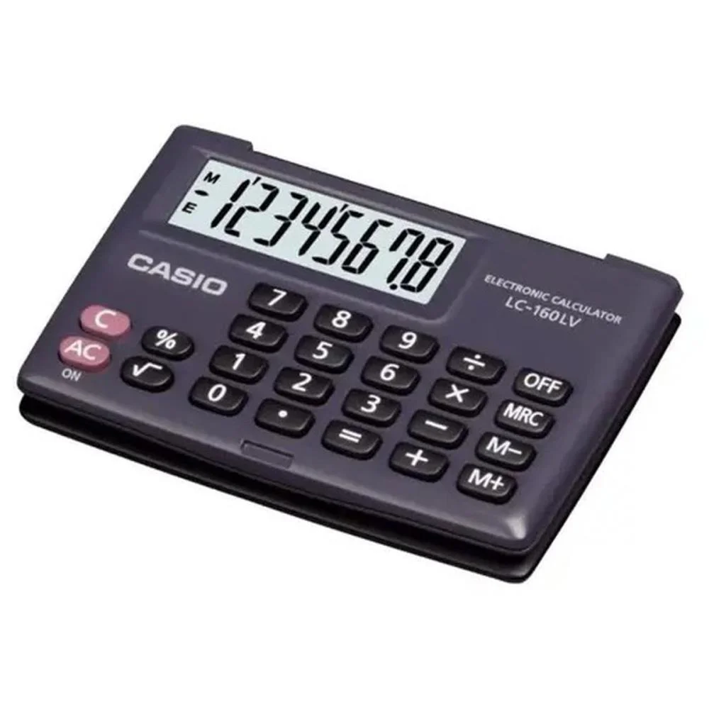 CALCULADORA DE BOLSO 8 DIGITOS C/TAMPA PRETA CASIO (UNIDADE) - imagem 3