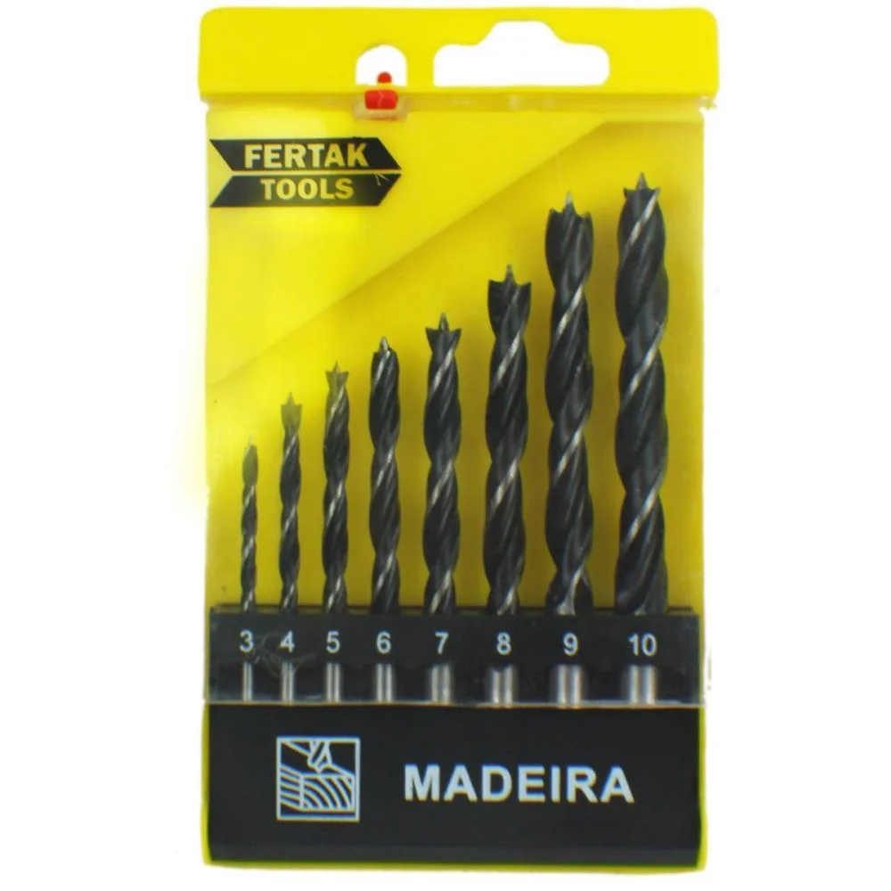 FERRAMENTA MANUAL JG BROCAS C/8PCS MADEIRA FERTAK (JOGO) - imagem 3