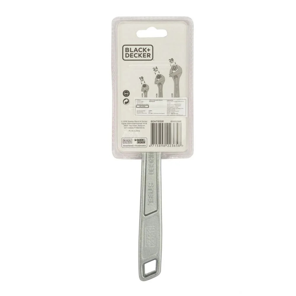 FERRAMENTA MANUAL BD CHAVE AJUSTAVEL 8POL BLACK & DECKER (UNIDADE) - imagem 6