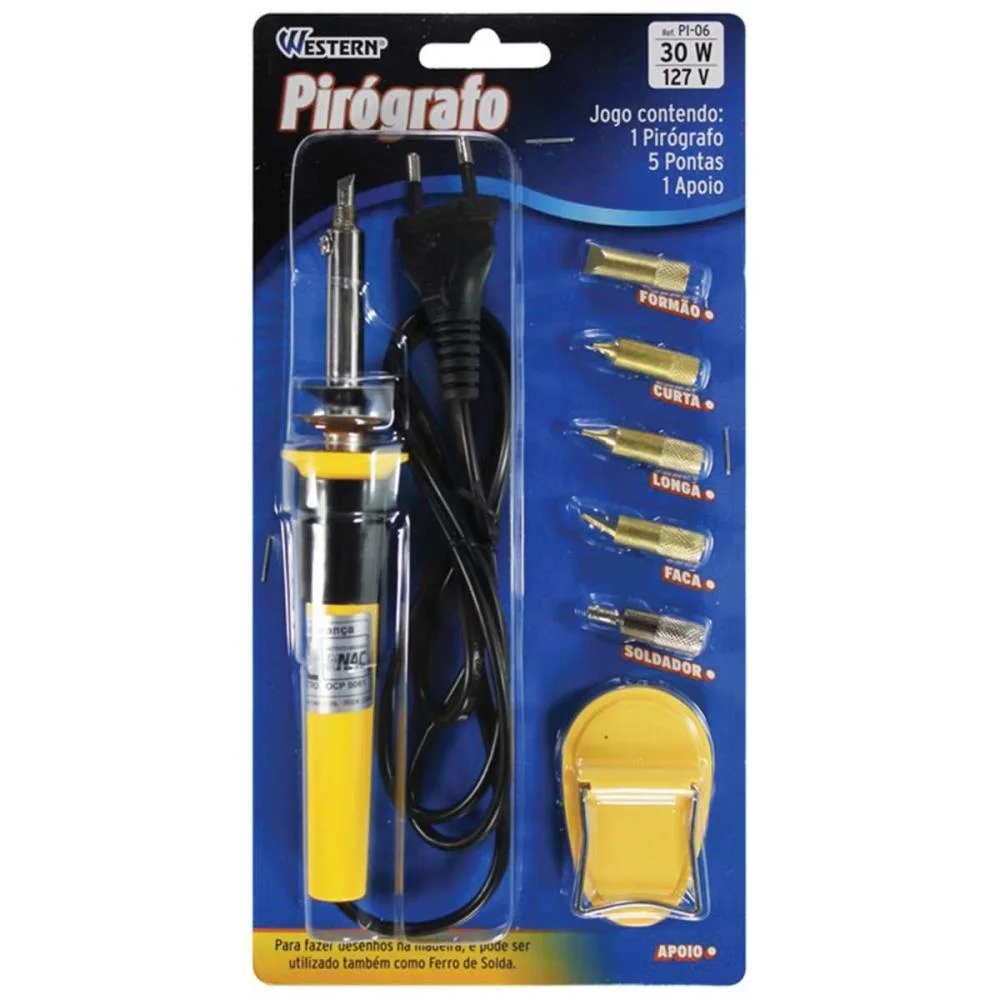 PIROGRAFO CABO PLASTICO 30W-110V WESTERN (UNIDADE) - imagem 4