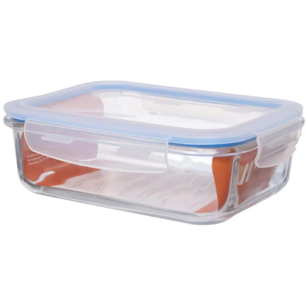 POTE DE VIDRO HERMETICO RETANGULAR 1,05L WESTERN (UNIDADE) - imagem 4