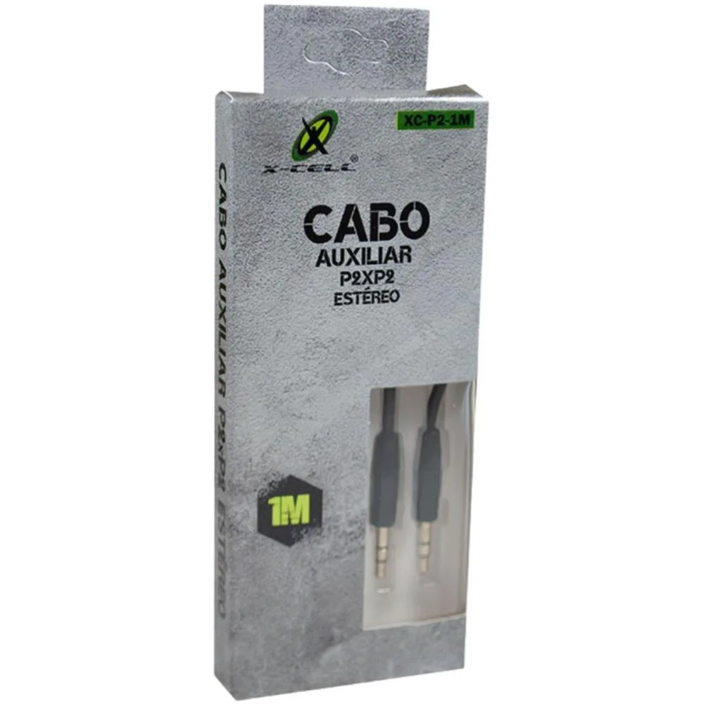 CABO DE AUDIO P2XP2 ESTEREO 1,0M PRETO FLEX (UNIDADE) - imagem 4