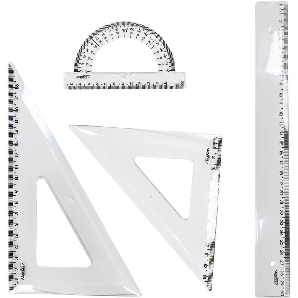 CONJUNTO PARA DESENHO NEW LINE CRISTAL 1 GRAU MAXCRIL (BLISTER) - imagem 2