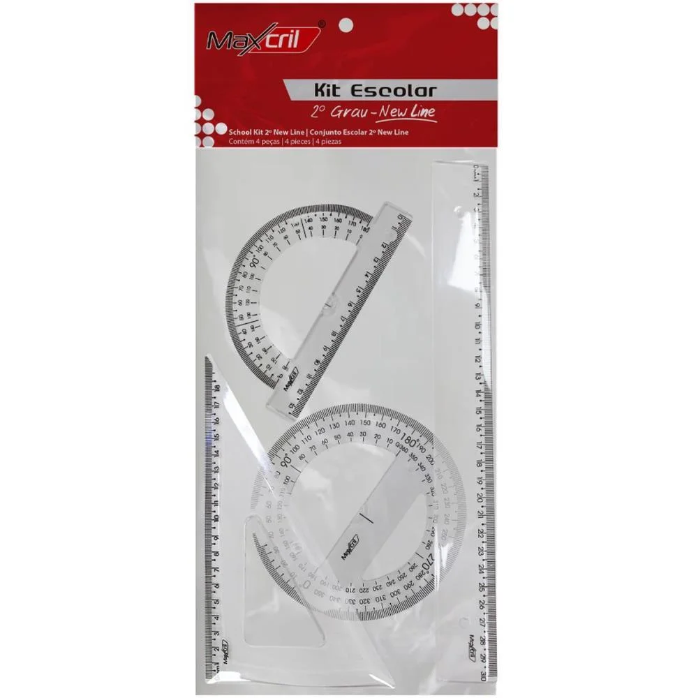 CONJUNTO PARA DESENHO NEW LINE CRISTAL 2 GRAU MAXCRIL (BLISTER) - imagem 5