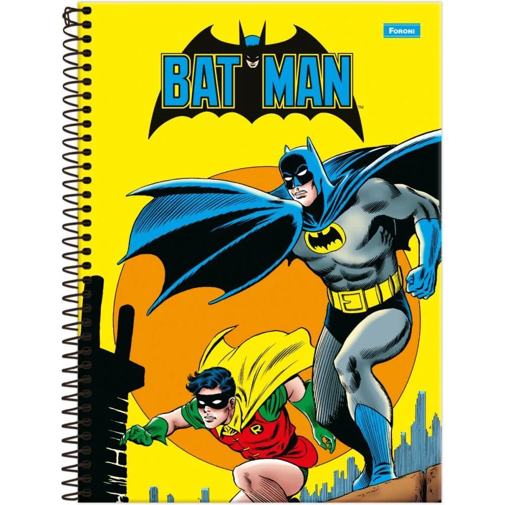 CADERNO 10X1 CAPA DURA BATMAN FIT 160FLS FORONI (PCT.C/04) - imagem 3