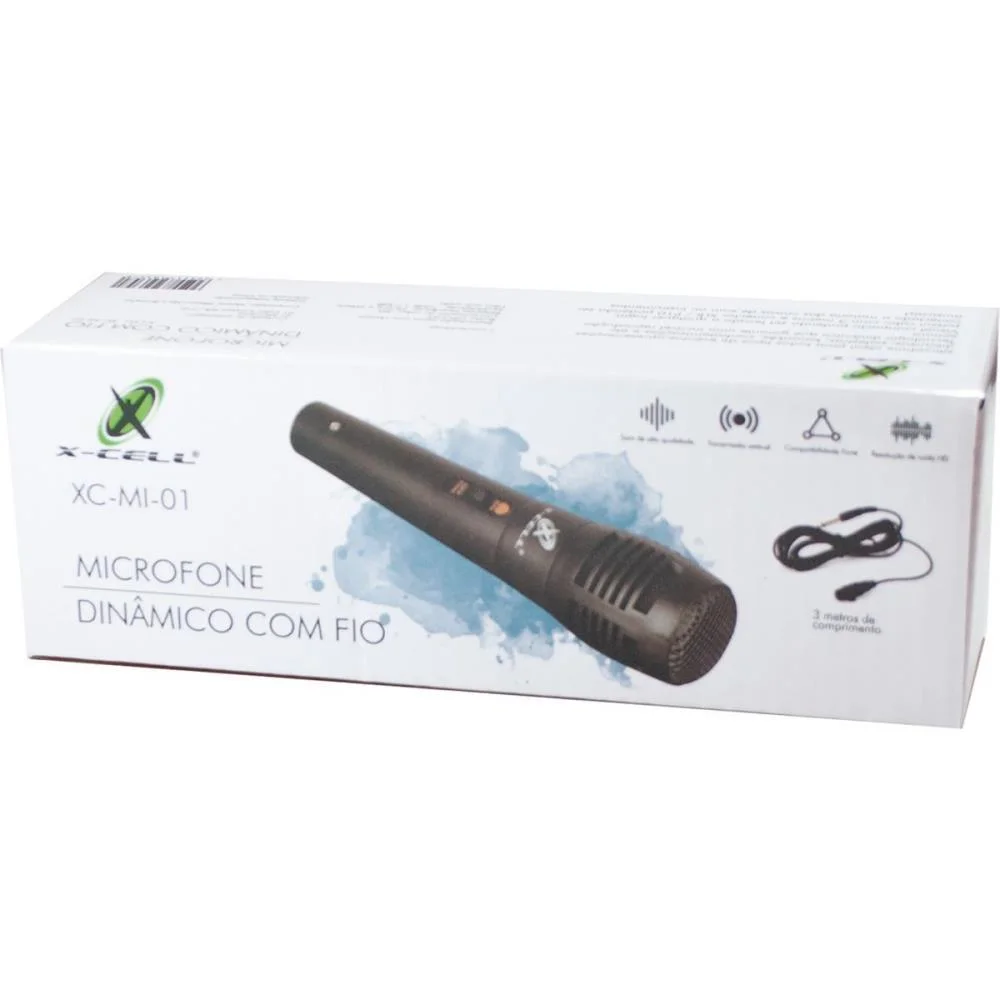 MICROFONE PRETO C/FIO 3M FLEX (UNIDADE) - imagem 4