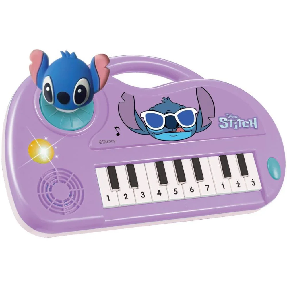TECLADO INFANTIL STITCH MUSICAL COM LUZ ETITOYS (UNIDADE) - imagem 3