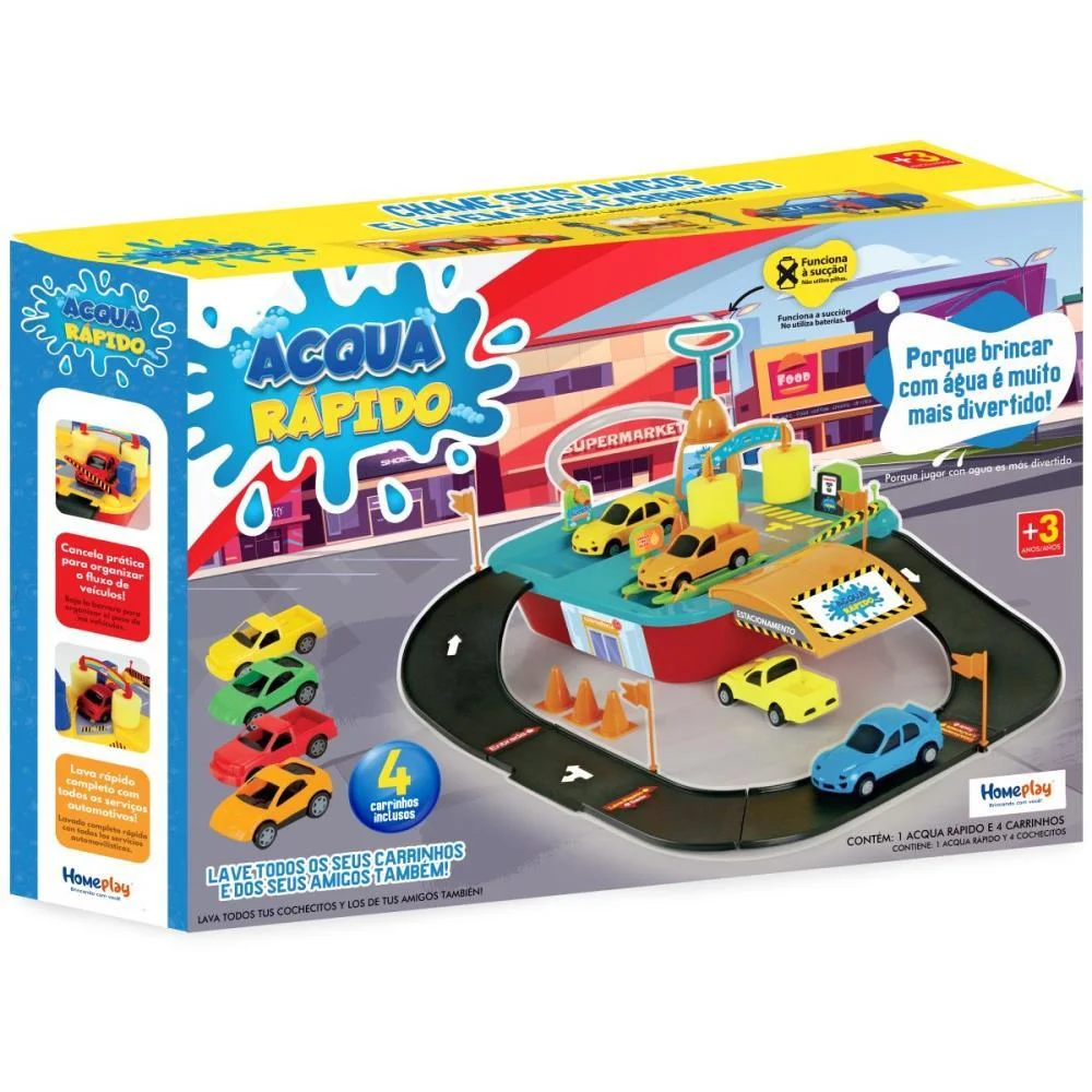 CENARIO TEMATICO (PLAYSET) ACQUA RAPIDO LAVA JATO HOMEPLAY (UNIDADE) - imagem 3