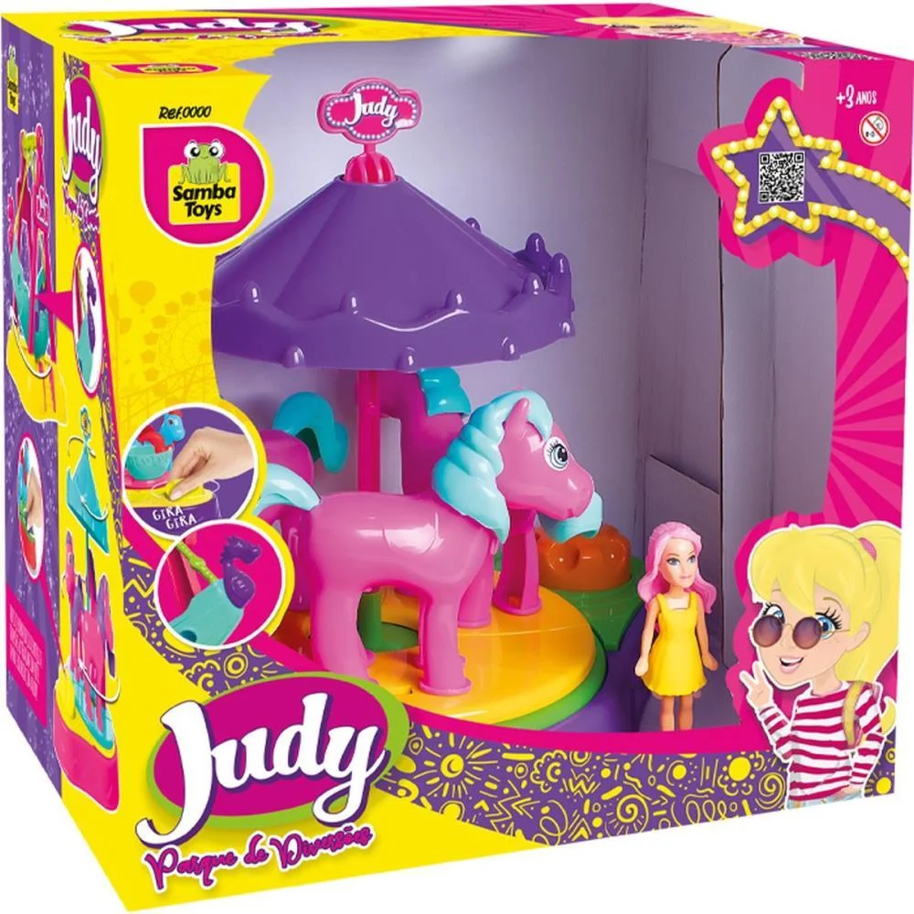 CENARIO TEMATICO (PLAYSET) PARQUE DA JUDY CARROSSEL SAMBA TOYS (UNIDADE) - imagem 3