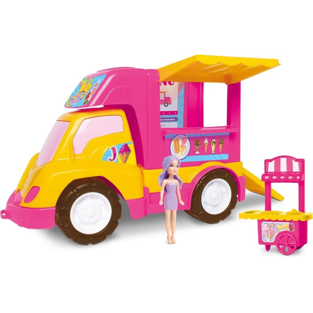 CENARIO TEMATICO (PLAYSET) SORVETERIA DA JUDY FOOD TRUCK SAMBA TOYS (UNIDADE) - imagem 2