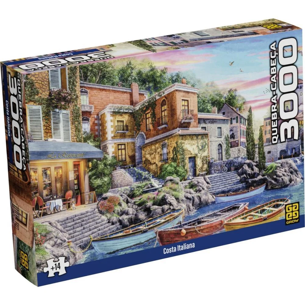 QUEBRA-CABECA CARTONADO COSTA ITALIANA 3000 PECAS GROW (UNIDADE) - imagem 2