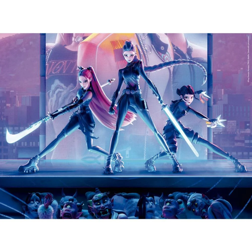 QUEBRA-CABECA CARTONADO GUERREIRAS DO K-POP 500 PECAS GROW (UNIDADE) - imagem 3