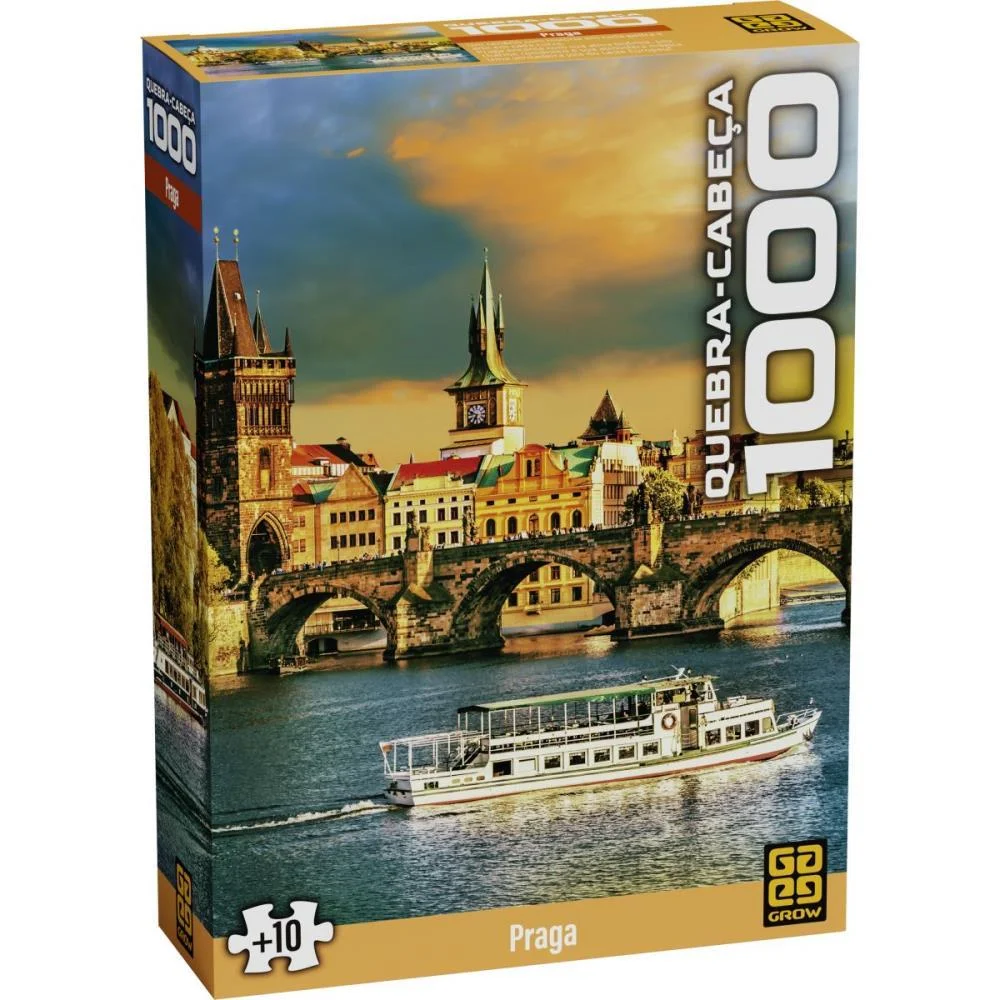 QUEBRA-CABECA CARTONADO PRAGA 1000 PECAS GROW (UNIDADE) - imagem 2