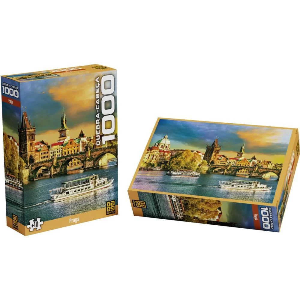 QUEBRA-CABECA CARTONADO PRAGA 1000 PECAS GROW (UNIDADE) - imagem 5