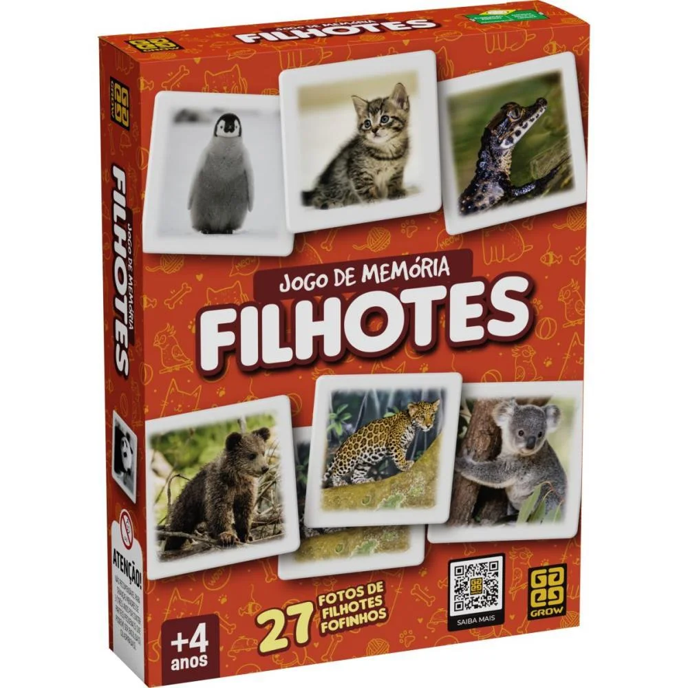 JOGO DA MEMORIA FILHOTES 27 PARES GROW (UNIDADE) - imagem 2