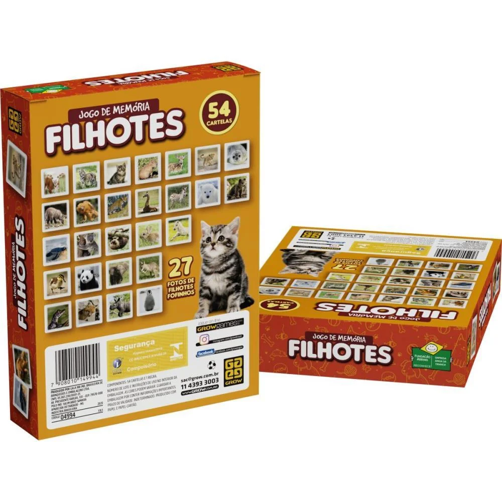 JOGO DA MEMORIA FILHOTES 27 PARES GROW (UNIDADE) - imagem 4