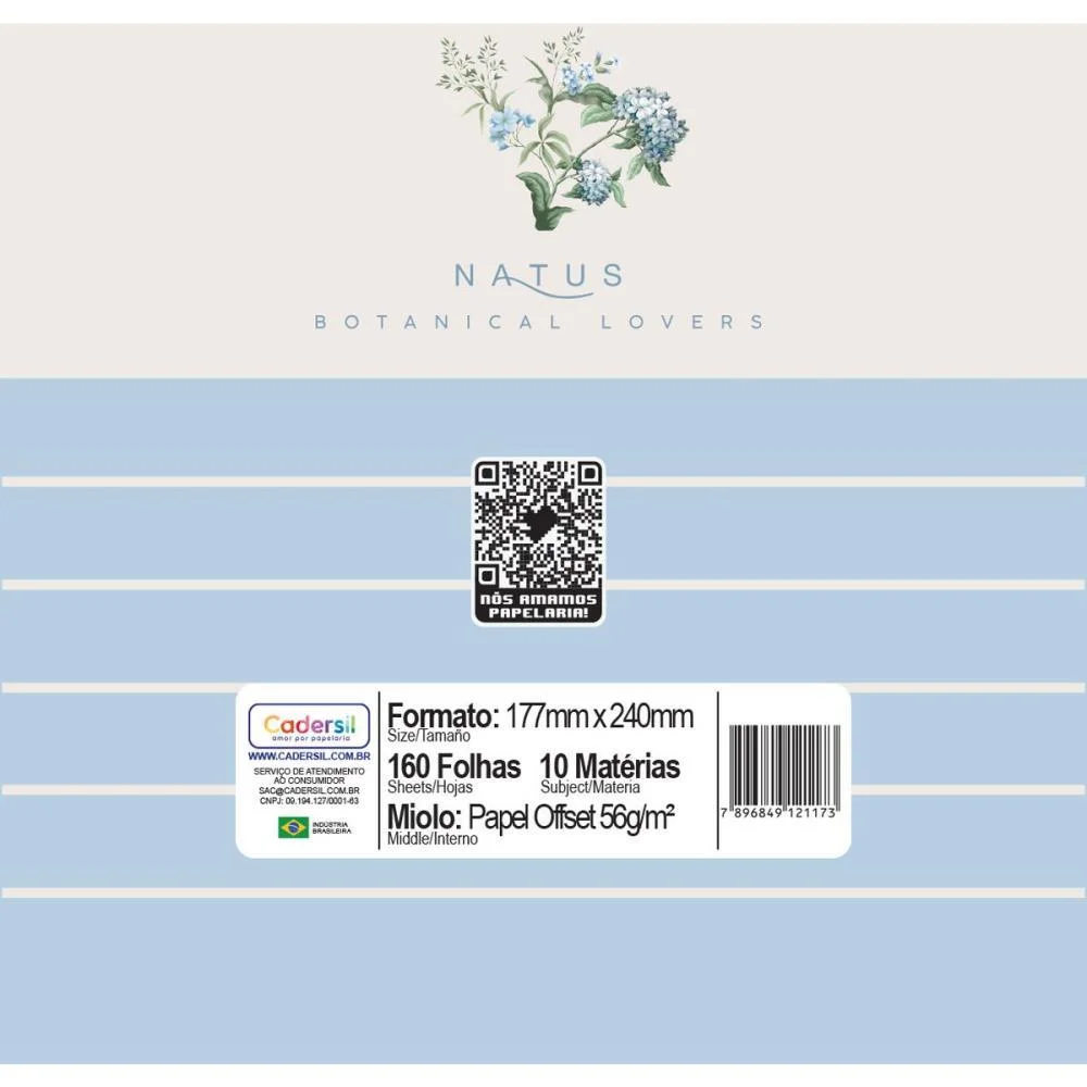 CADERNO 10X1 CP.DURA COLEGIAL NATUS 160FLS CADERSIL (PCT.C/04) - imagem 9