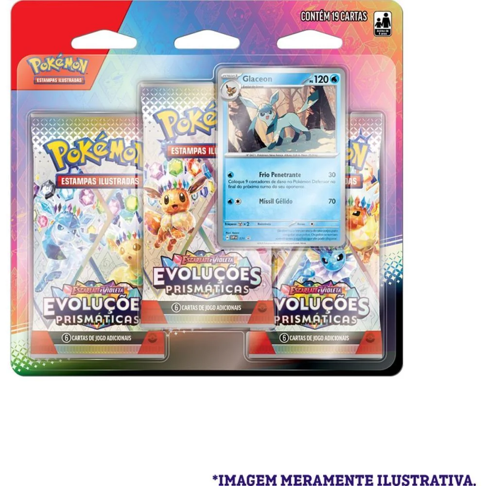JOGO DE CARTAS POKEMON EV8.5 EVOLUCOES PRISM. COPAG (BL.C/03) - imagem 3