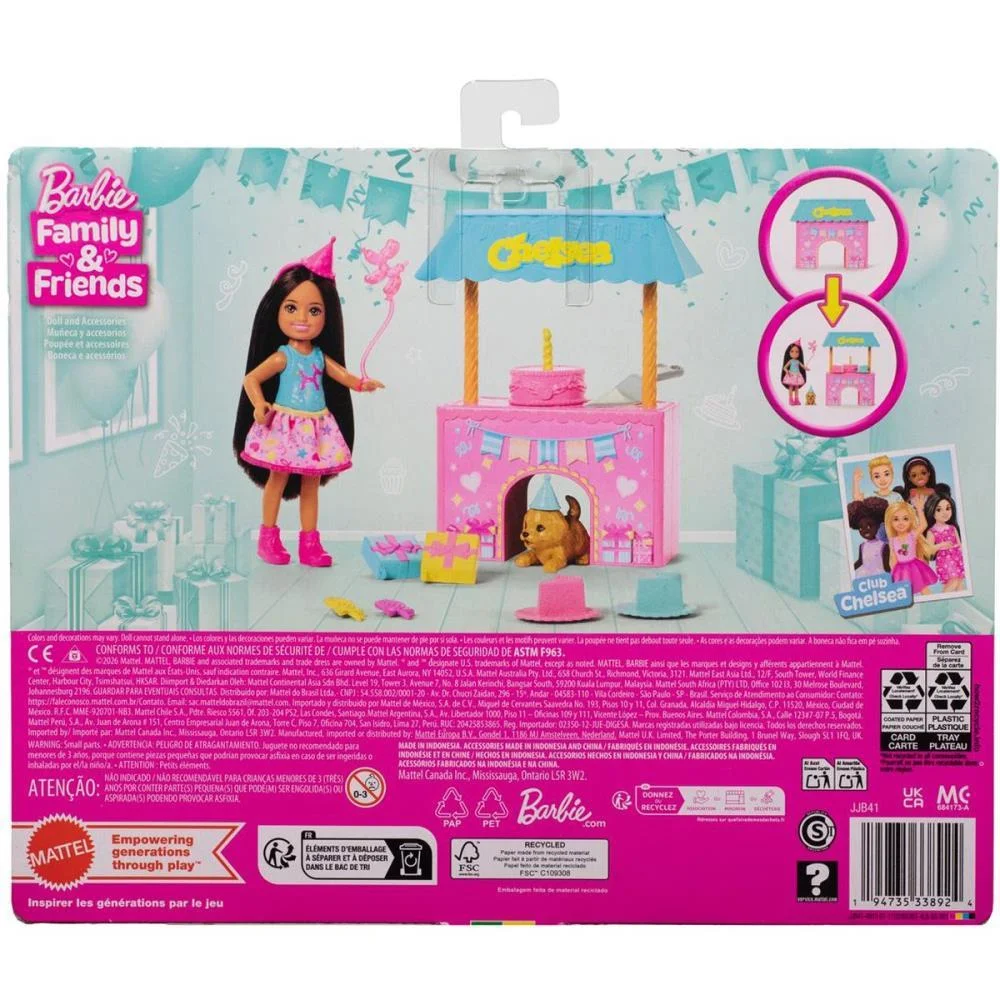 BARBIE FAMILY CHELSEA CJ FESTA ANIVERSARIO MATTEL (UNIDADE) - imagem 8