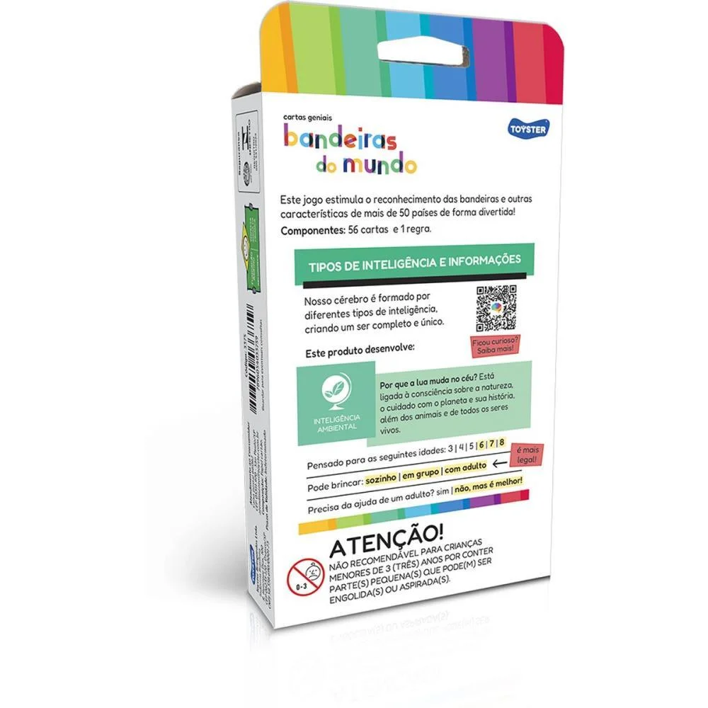 JOGO EDUCATIVO CARTAS GENIAIS BANDEIRAS MUNDO TOYSTER (UNIDADE) - imagem 5